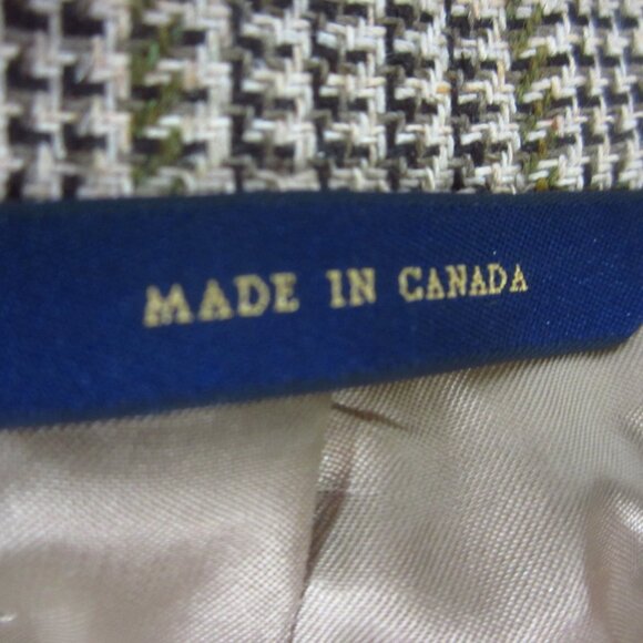 Brooks Brothers Madison 45R Beige Houndstooth 100% Silk LS Sport Coat Blazer - Picture 14 of 16